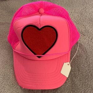 Aviator Nation Pink Heart Trucker Hat